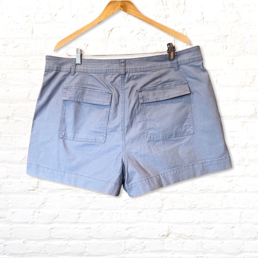 A New Day Flat Front Grey Canvas Shorts Size 18 - Picture 5 of 9